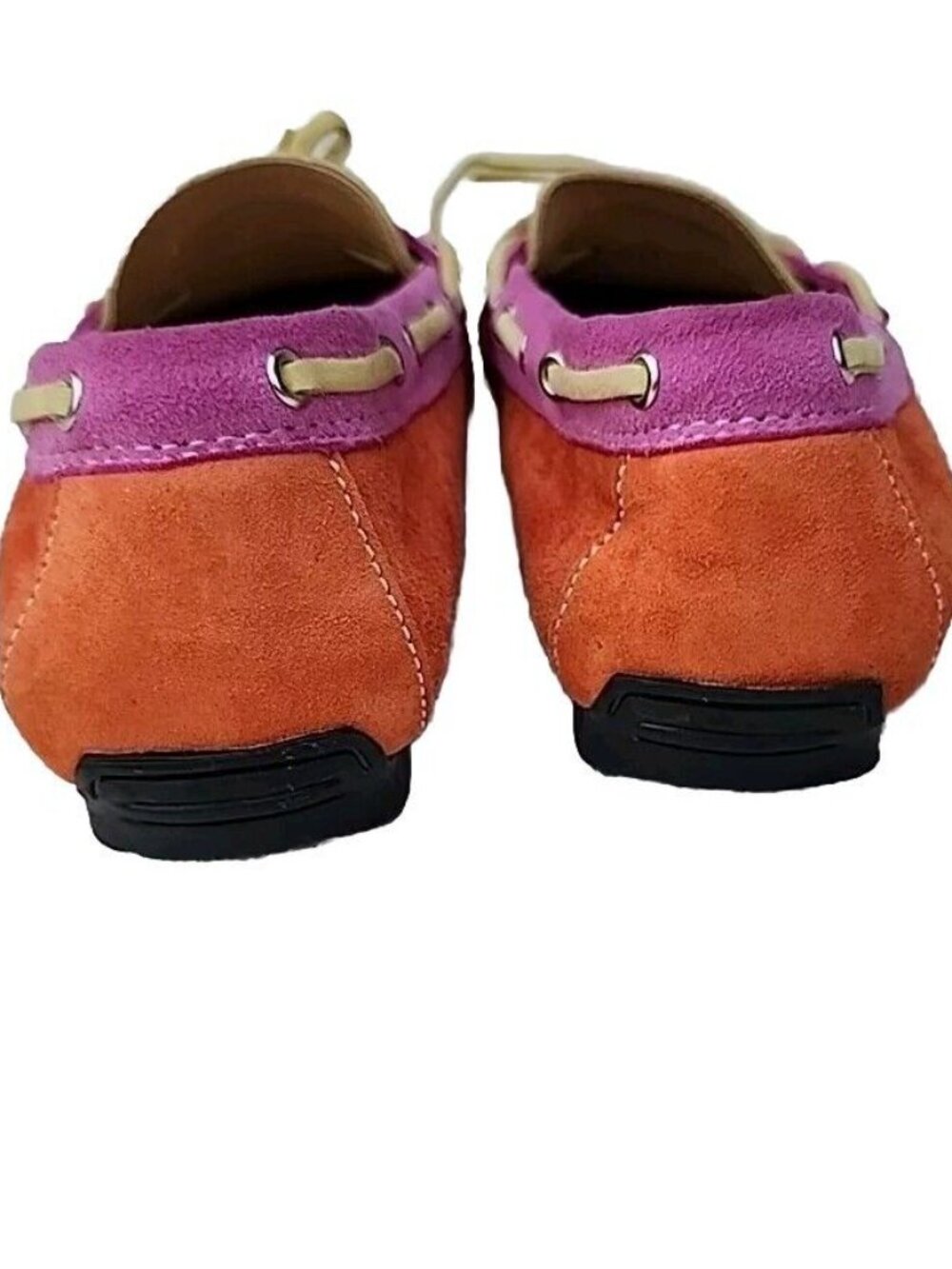 Vaneli Portugal Colorblock Pink Genuine Suede Mocassin Driving Comfy Shoes Sz8M - Picture 5 of 12